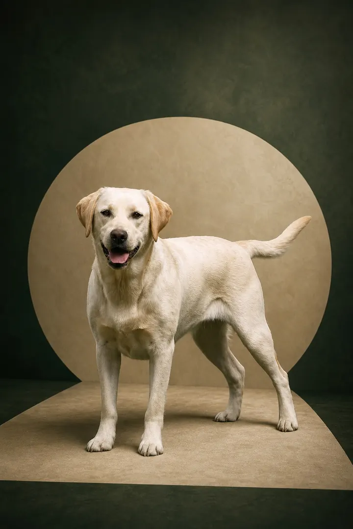 Magazine pet portrait style — bold & editorial